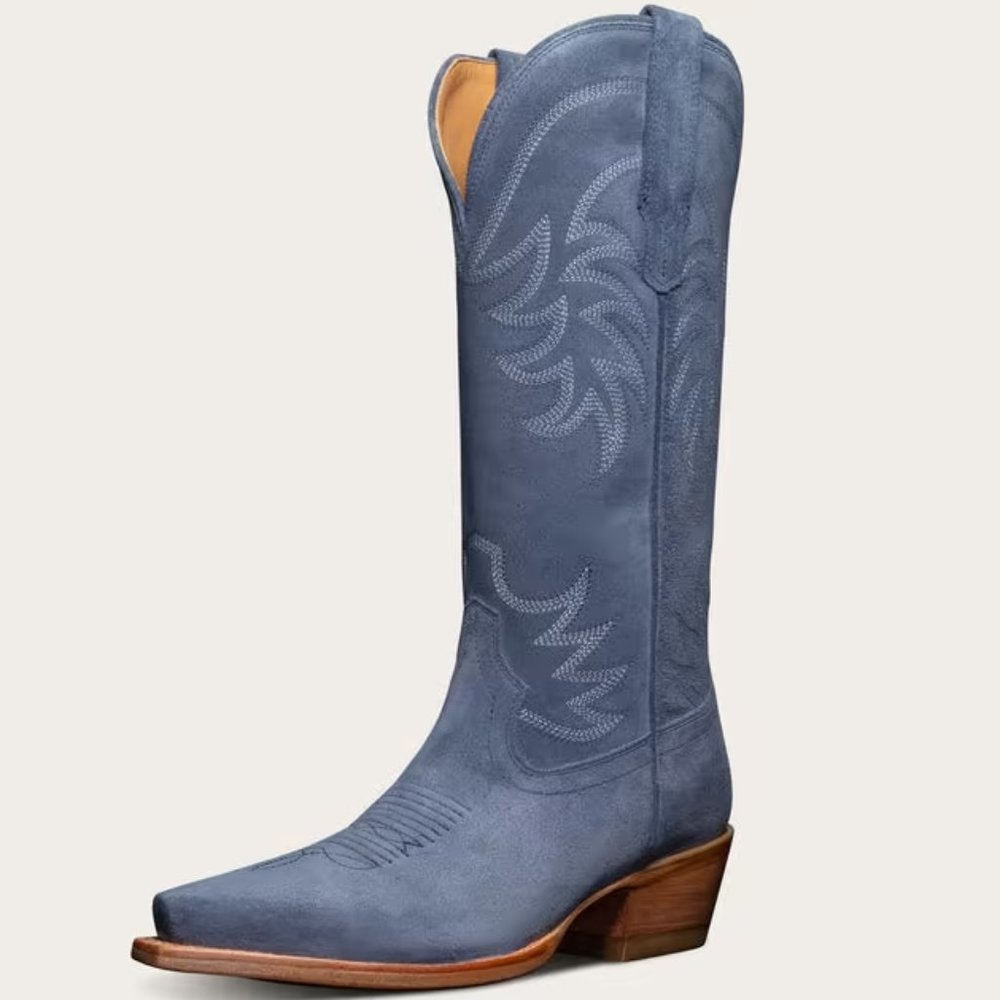 Tecovas Women's Blue Suede Western Boot